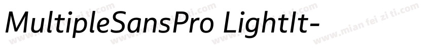 MultipleSansPro LightIt字体转换